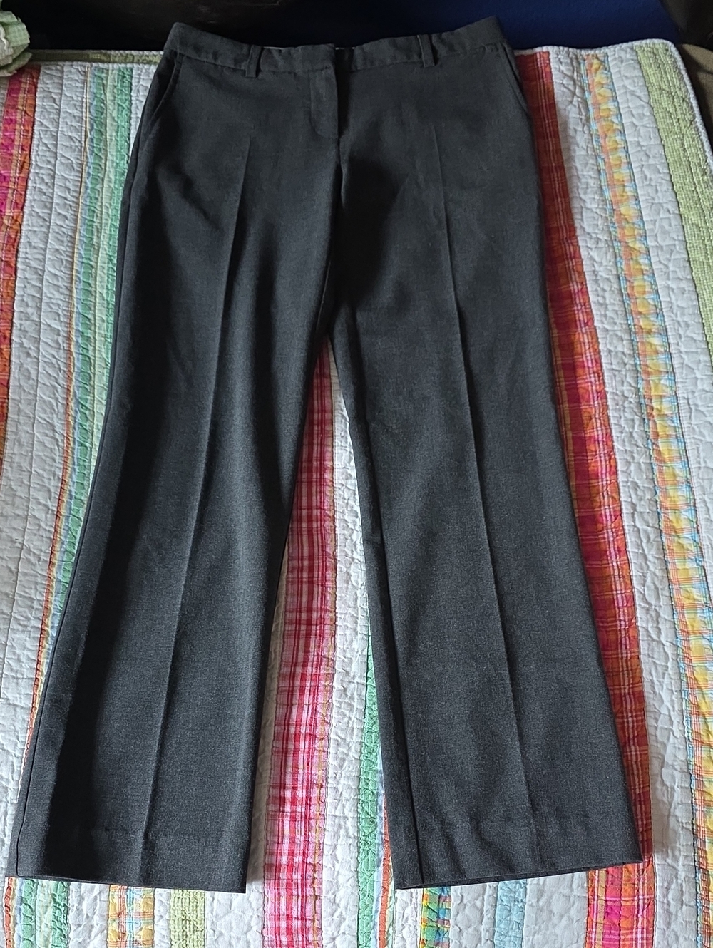 INC International Concepts Women's Straight Leg Pants in Charcoal Gray Size 2